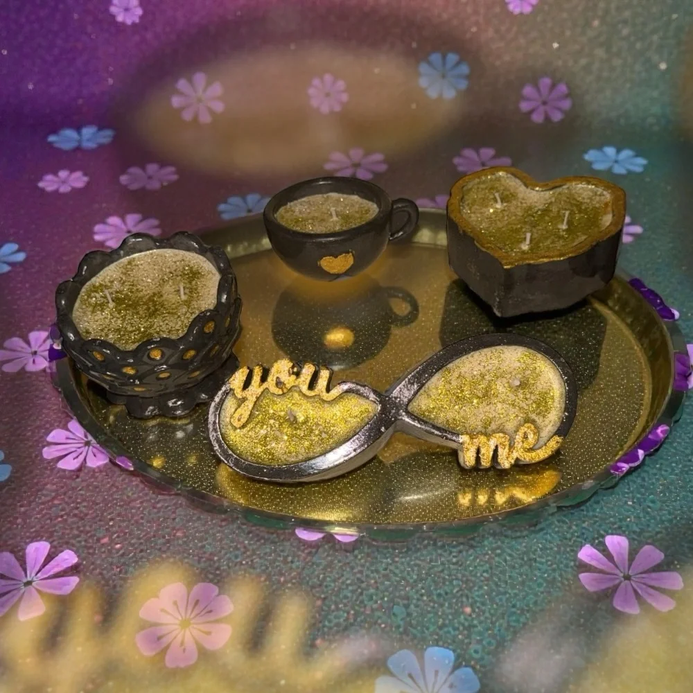 Fireside | Handmade Soy Candle in Handmade Resin Container - Picture 1 of 9